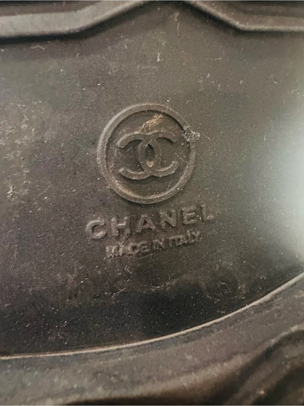 CHANEL dark gray Quilted Cuff Combat Boots